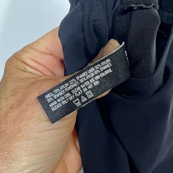 Jones New York Black Halter Gemstone Neckline One-Piece Bathing Suit - Picture 8 of 9